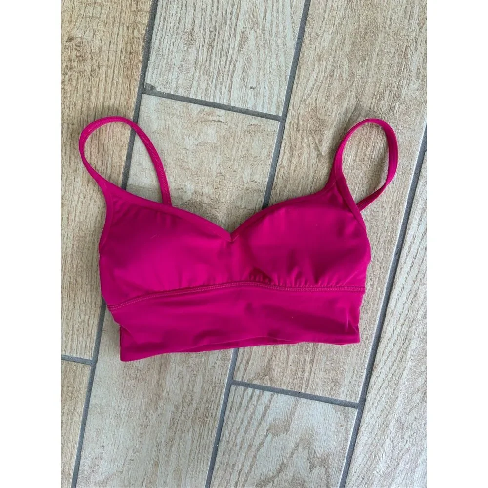 Lululemon Align Sweetheart Bra Passionate Pink Light Support A/B Cup Size 4